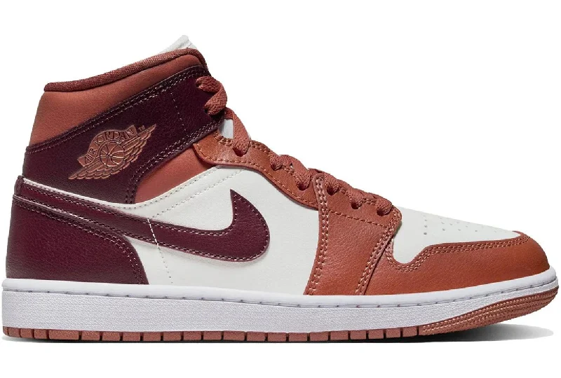 Air Jordan 1 Mid Dusty Peach Night Maroon