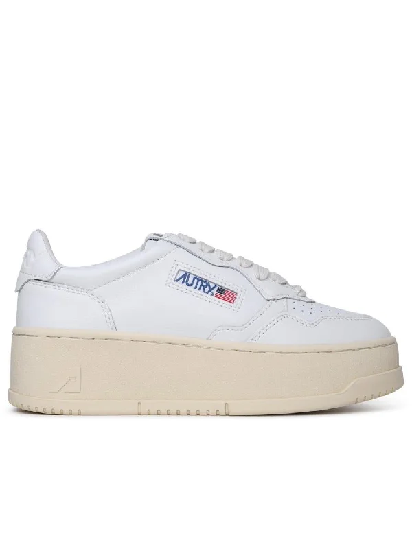 Autry White Leather Sneakers