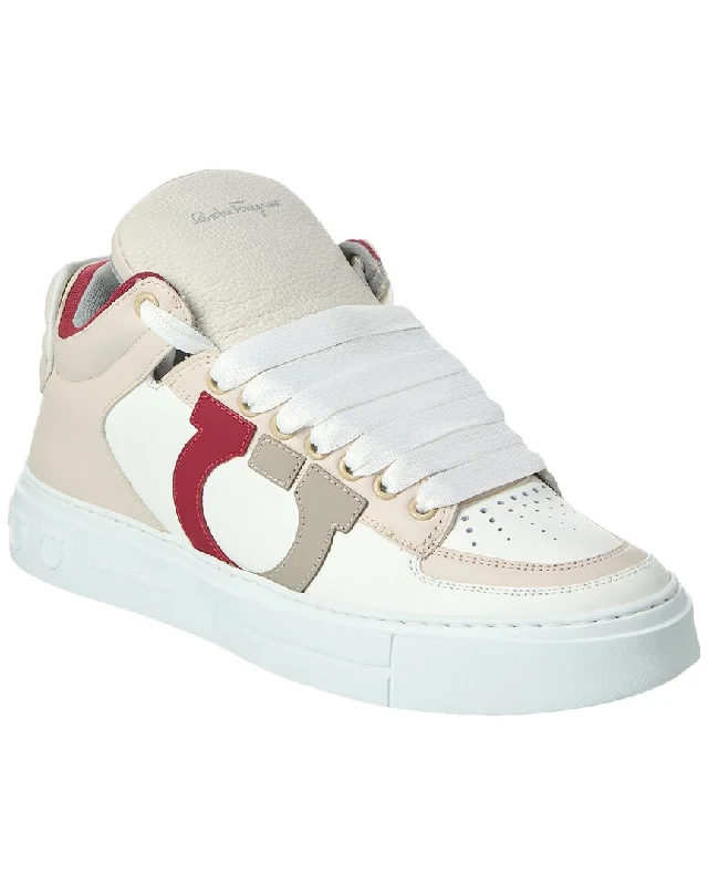 Ferragamo Marvelous Leather High-Top Sneaker