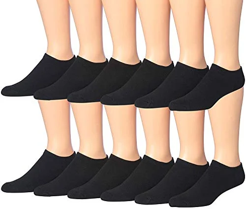 James Fiallo Men's 12-Pairs Performance Low Cut Athletic Sport Socks 2902