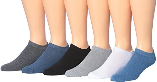 James Fiallo Men's 6-Pairs Low Cut Athletic Sport Socks 2891-3-JC--6