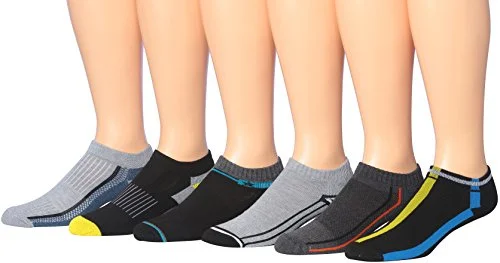 James Fiallo Men's 6-Pairs Low Cut Athletic Sport Socks 2897-3--6