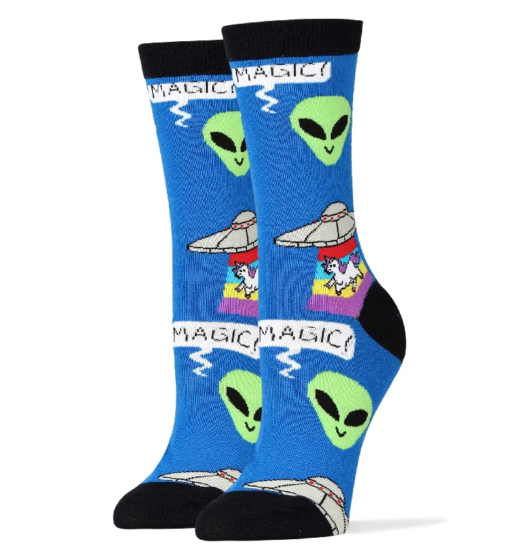 Unicorn Abduction Socks