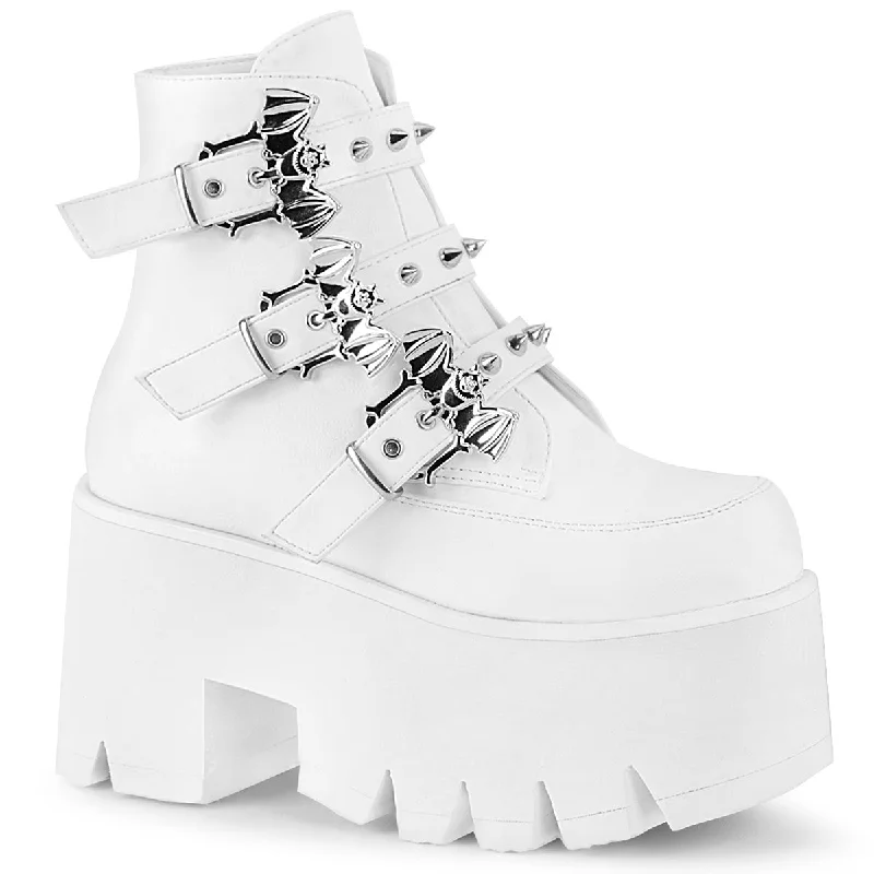 ASHES-55 White Vegan Leather