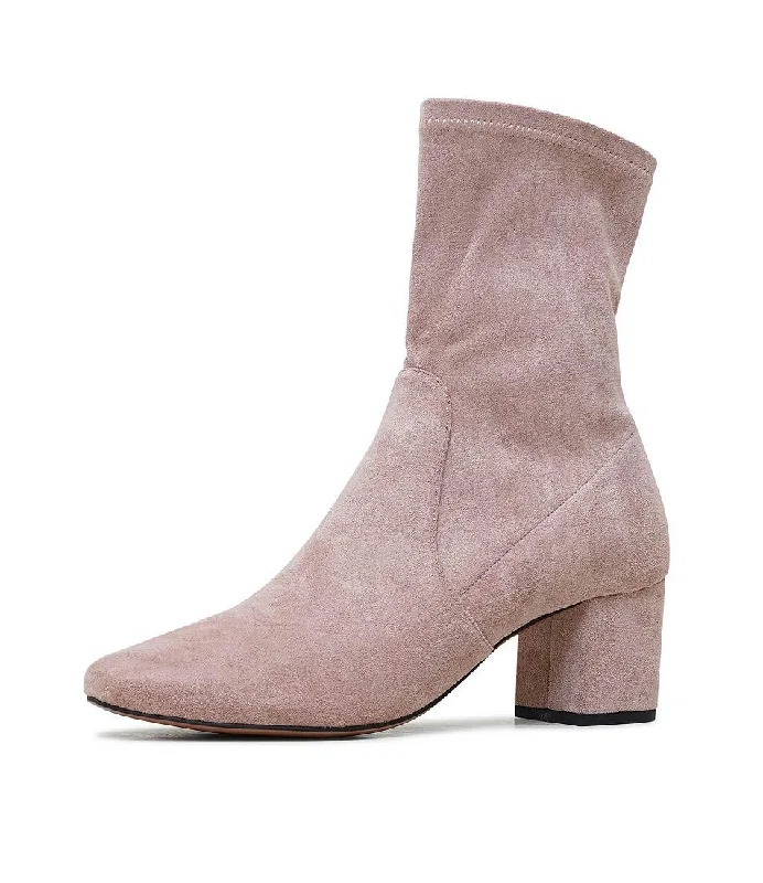 Careful Blush Suede Ankle Boots