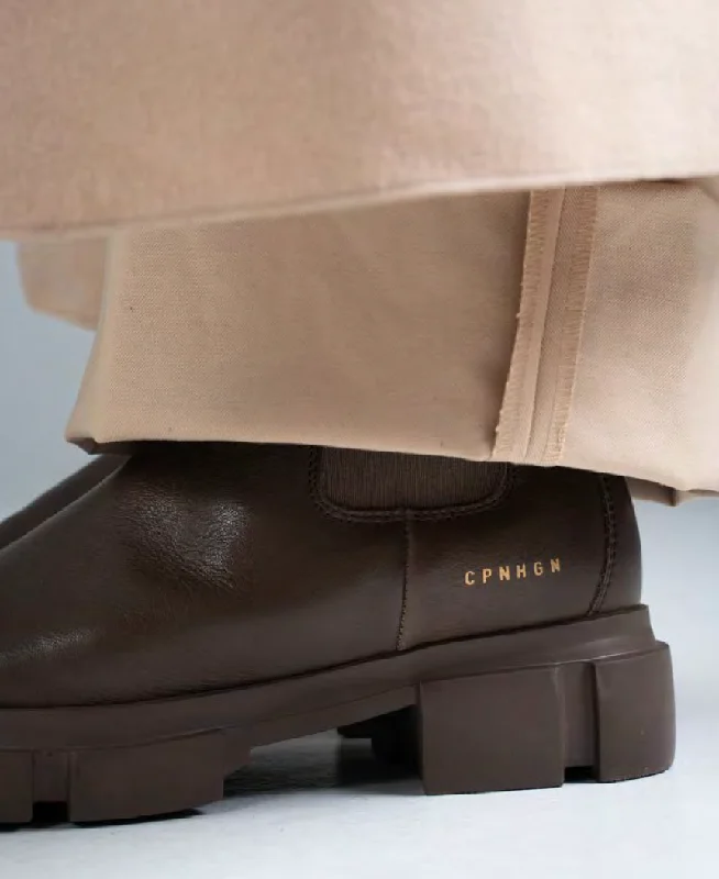 Vitello Khaki Low Chelsea Boots