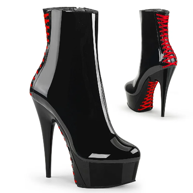 DELIGHT-1010 Black Patent -Red/Black