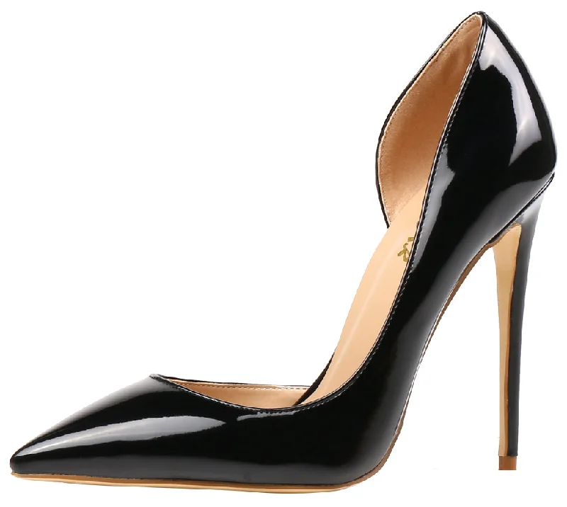 D'Orsay 12cm Cut-out Two-piece Sexy Stiletto High Heel Pumps