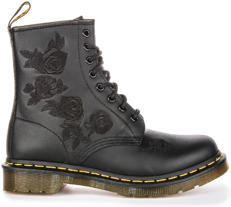 Dr Martens 1460 Vonda In Black Mono For Women