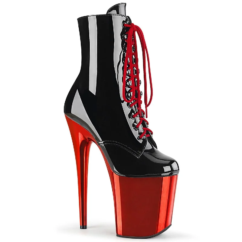 FLAMINGO-1020 Black Patent/Red Chrome