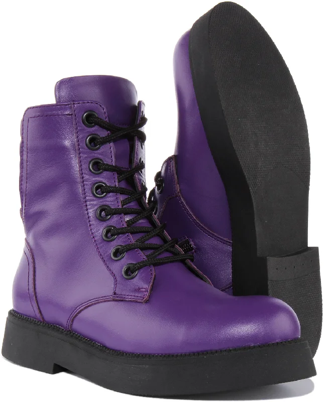 Clarissa Ankle Boots In Purple