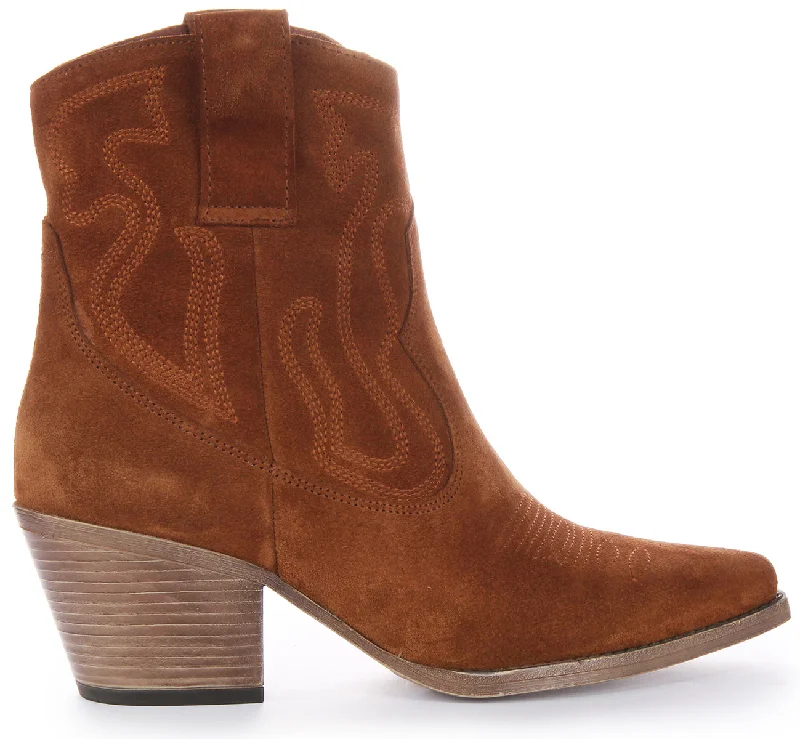 Justinreess England Nova Suede In Tan Suede For Women