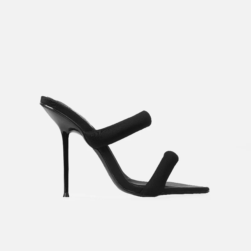 Lori Black Padded Stiletto Mules