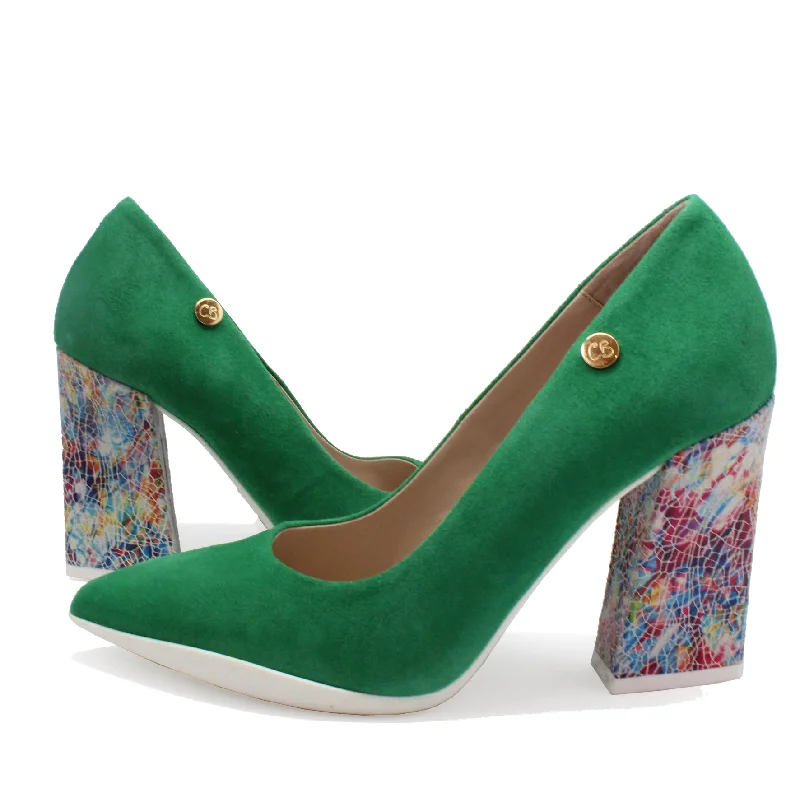 Pailette - Kelly Green high heel shoe