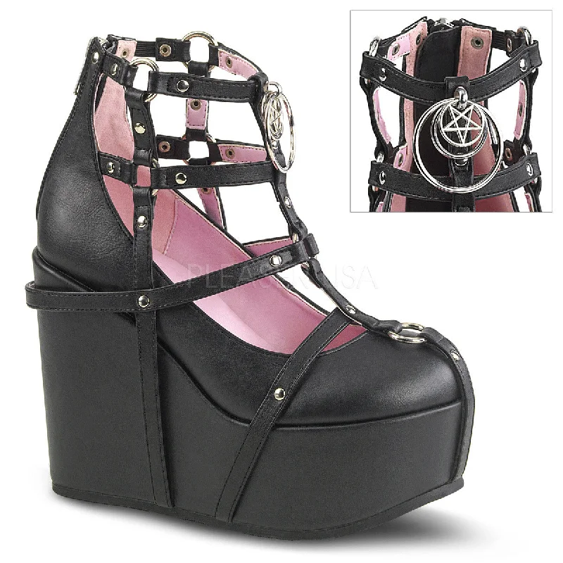 Poison 25 Goth Punk Platform Cage Ankle Boot 5