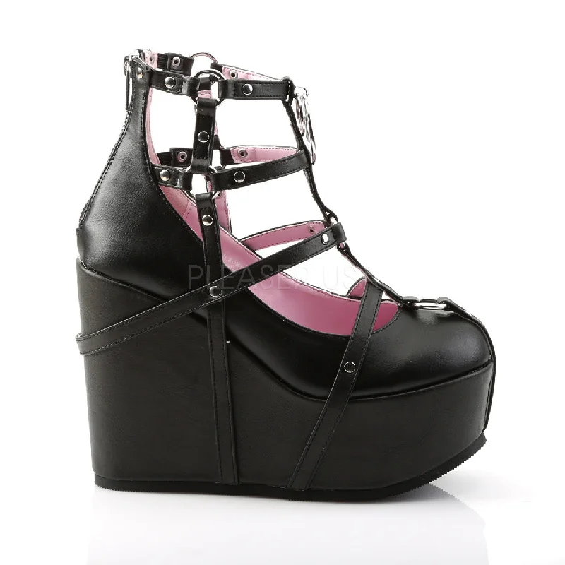 Poison 25 Goth Punk Platform Cage Ankle Boot 5