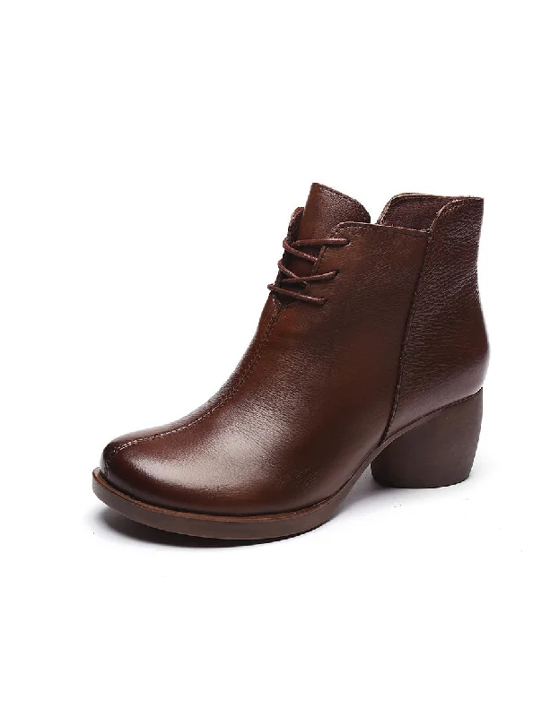 Retro Elegant Comfortable Chunky Boots | Gift Shoes