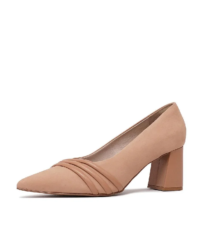 St2090501 Nude Leather Heels