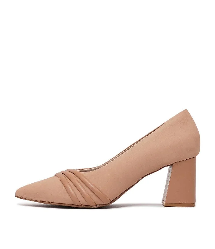 St2090501 Nude Leather Heels