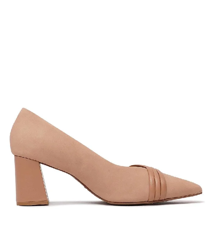 St2090501 Nude Leather Heels