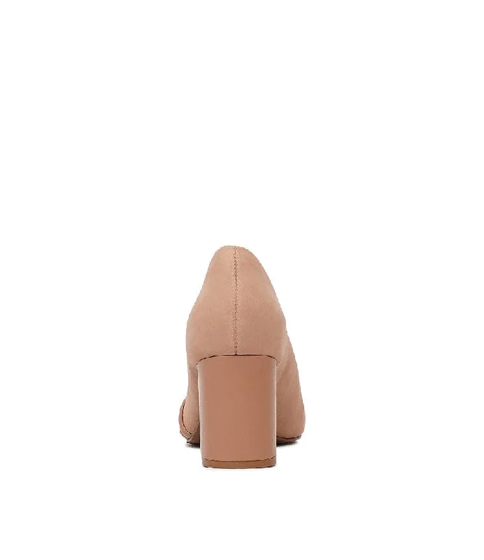 St2090501 Nude Leather Heels