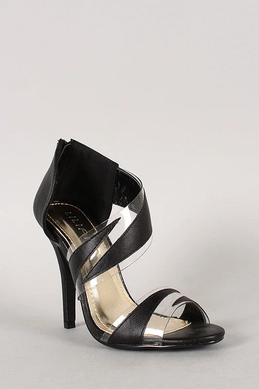 Liliana Lucite Open Toe Dress Heel