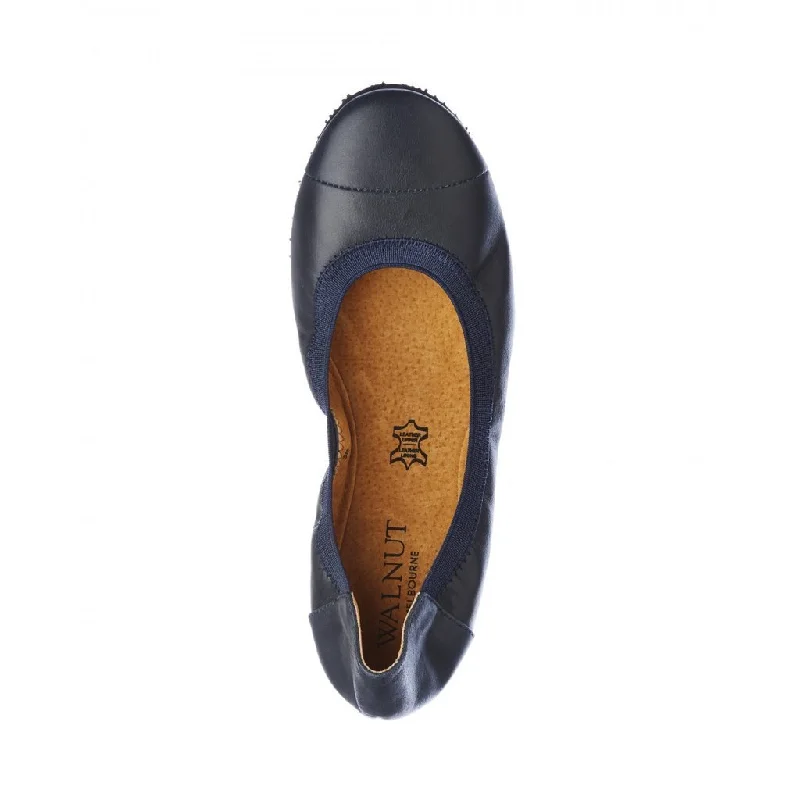 WALNUT MELBOURNE AVA BALLET FLAT NAVY