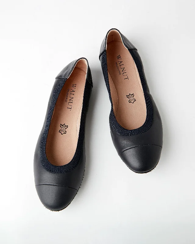 WALNUT MELBOURNE AVA BALLET FLAT NAVY