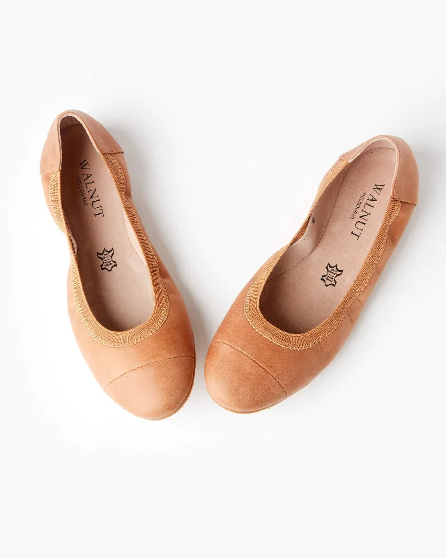 WALNUT MELBOURNE AVA BALLET FLAT  TAN