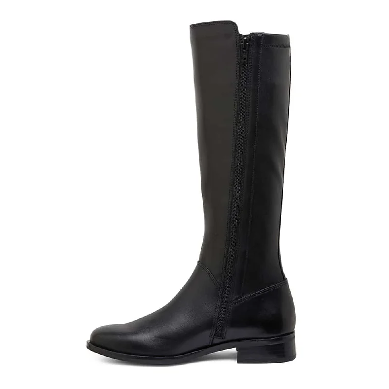 Alastair Boot in Black On Black Leather