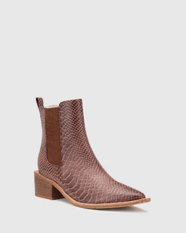 Avenue Boot - Tan Croc