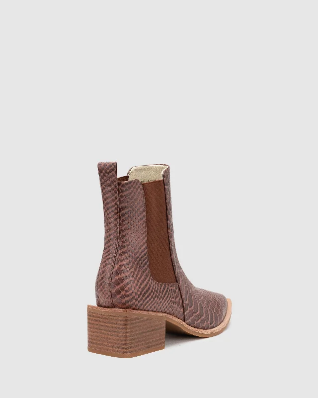 Avenue Boot - Tan Croc