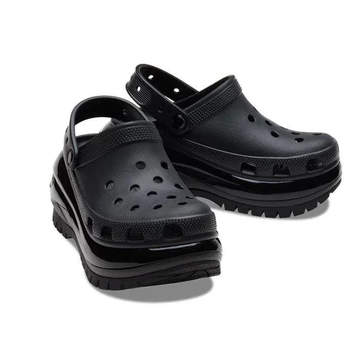 CROCS MEGA CRUSH BLACK CLOGS