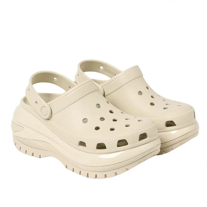 CROCS MEGA CRUSH BEIGE CLOGS