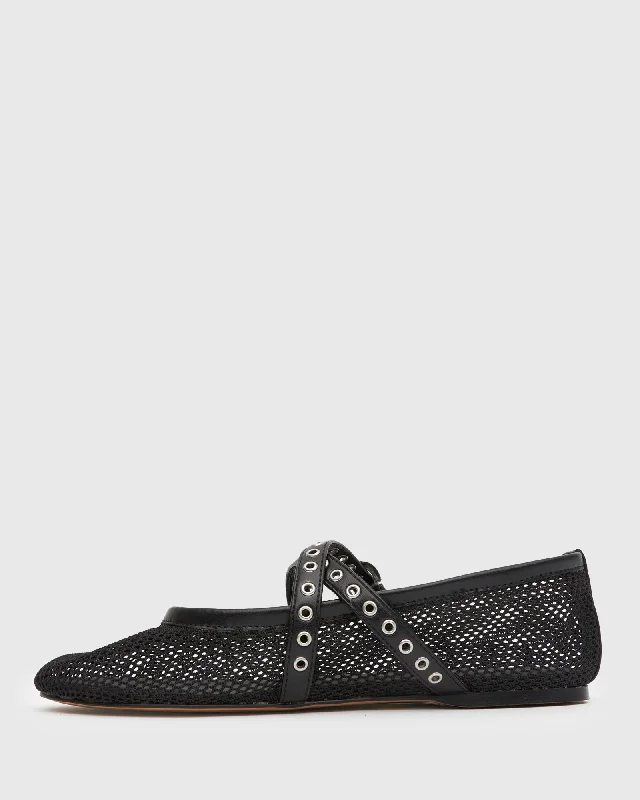 KERR Round Toe Mesh Ballet Flats