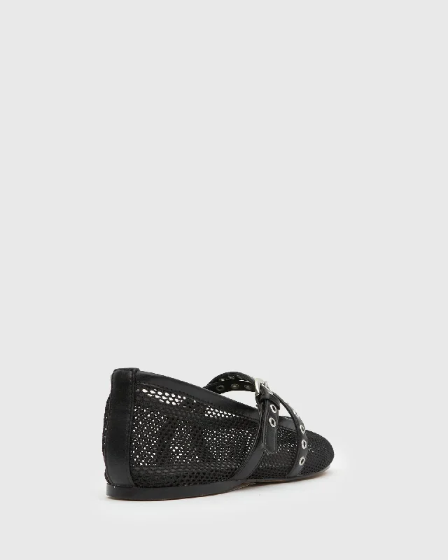 KERR Round Toe Mesh Ballet Flats