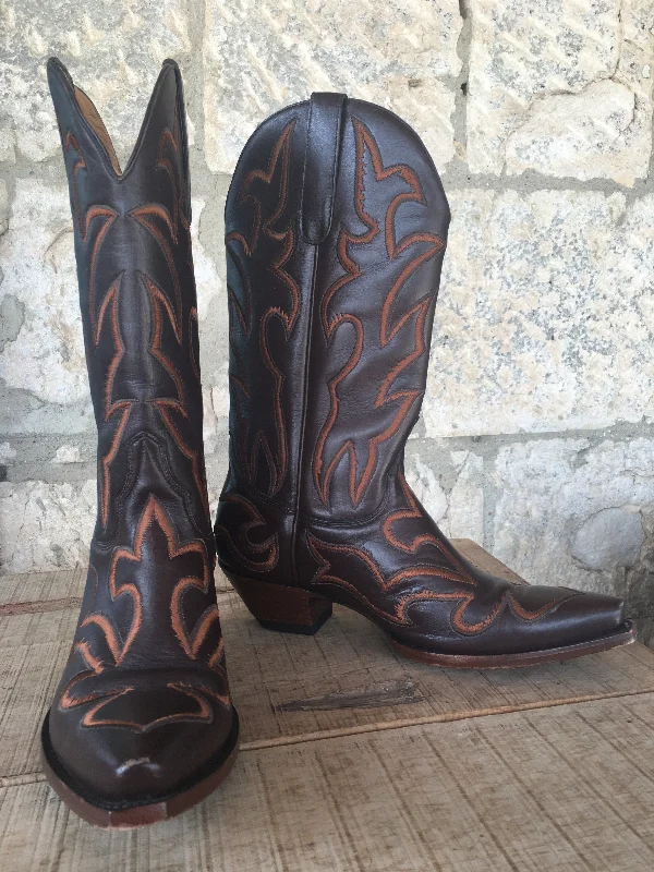 Manuel 3/100 Brown Embroidered Boots 7