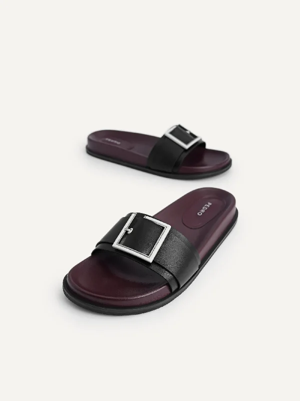 Oversized Buckle Sandals