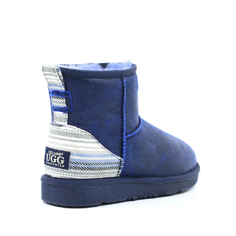 Serape Short Ugg Boot - Blue