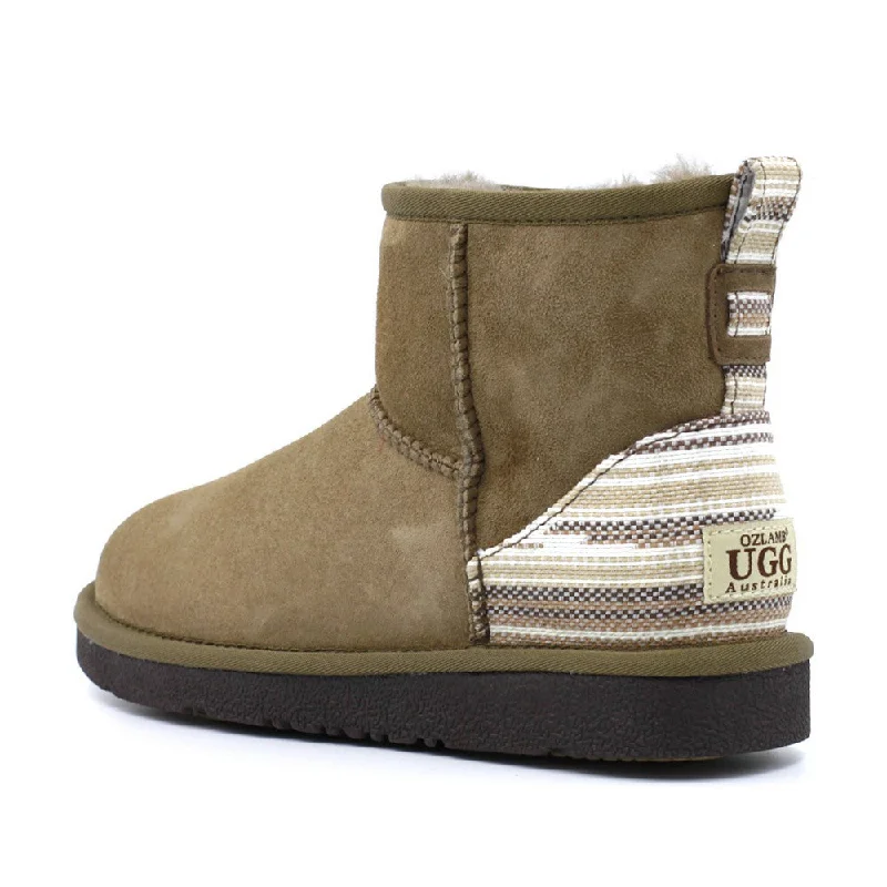 Serape Short Ugg Boot - Mushroom