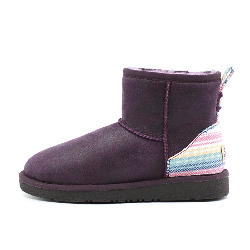 Serape Short Ugg Boot - Purple