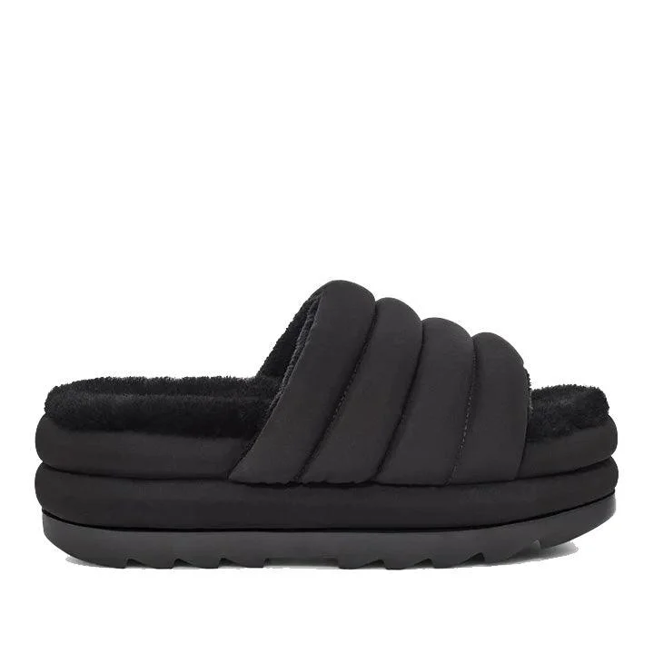 UGG MAXI SLIDE BLACK SLIPPERS