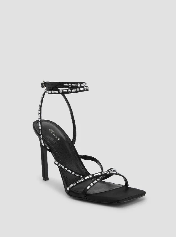 Black Sabia Embellished High Heels