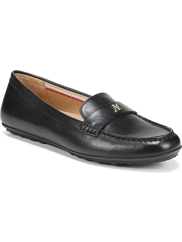 EVIE Womens Leather Slip on Loafers