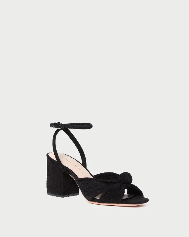 Fiamma Black Knot Heeled Sandal