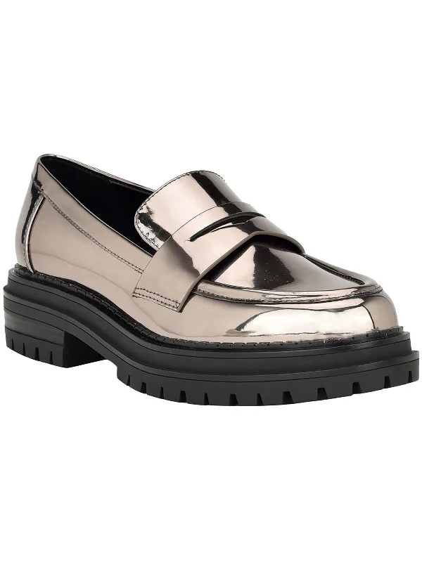 Grant Womens Patent Metallic Loafers