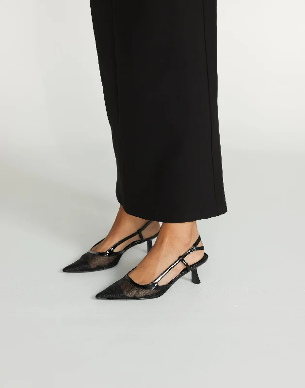 Hawley Heels (Black Mesh) - By Billini