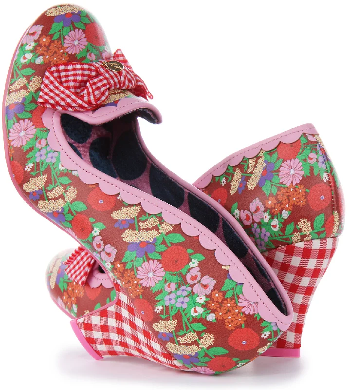 Irregular Choice Kanjanka In Red Pink For Women