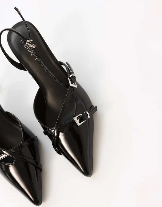 Juicy Heels (Black Patent) - By Therapy