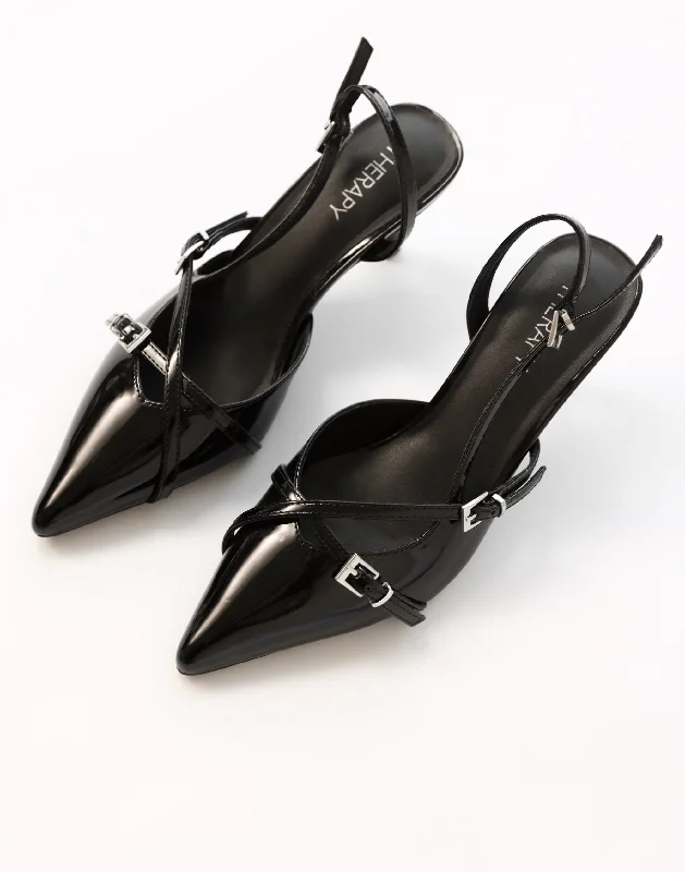 Juicy Heels (Black Patent) - By Therapy